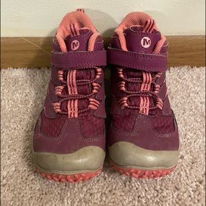 Little girls Merrell boots size 11.5